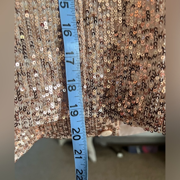 NWT Venus Blush Pink Sequin with Gold Hardware Zip Jacket - Picture 10 of 10